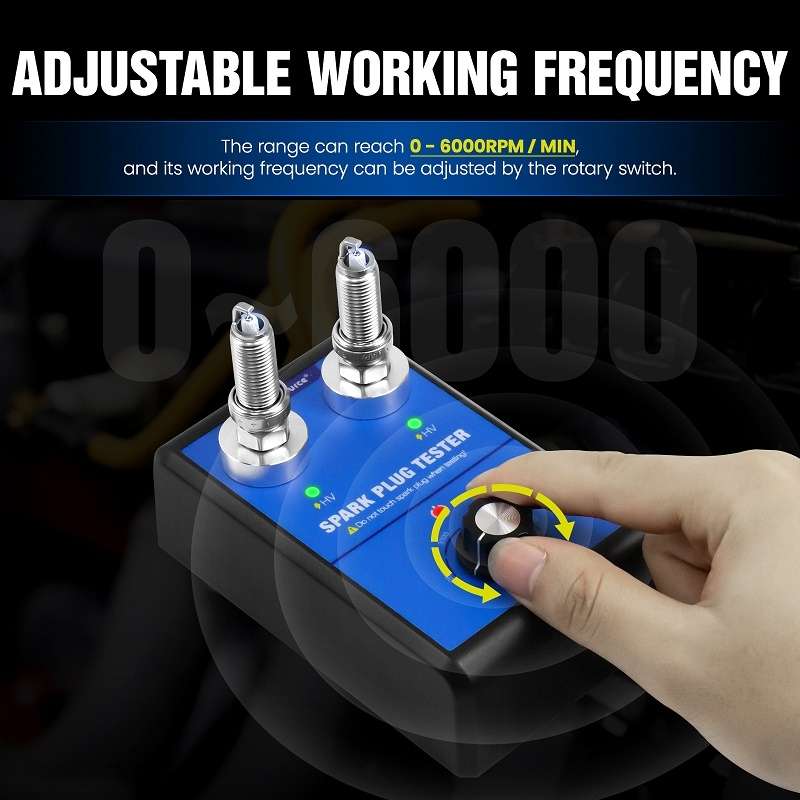 OBDResource High-Pressure Adjustable Dual-Hole Spark Plug Ignition Detector(EU Plug)