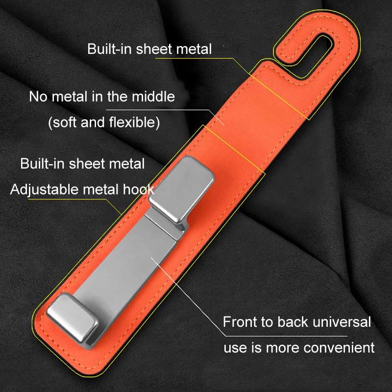 Car Multifunctional Hidden Hook Seat Back Storage Hook(Gray)