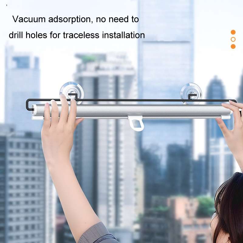 40x125cm Car Summer No-punch Retractable Titanium Silver Sunshade Curtain