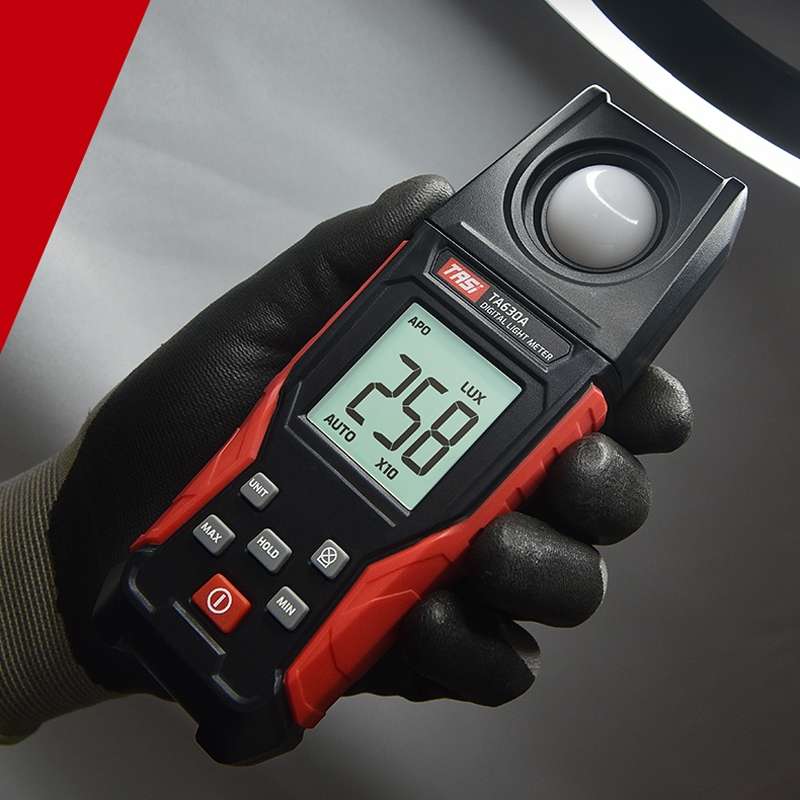TASI TA630A Integrated Digital Light Meter Illuminance Lux Meter Backlight LCD Display 0.1-200000LUX