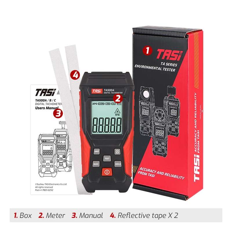 TASI TA500A Optical Measurement Laser Tachometer Digital Display Measuring Speed Meter