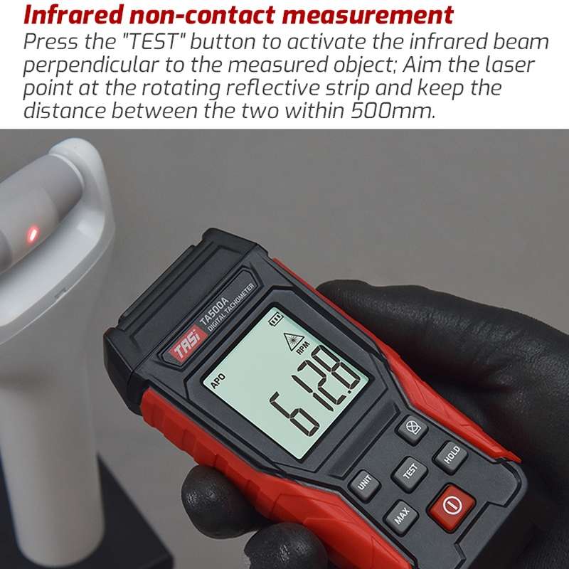 TASI TA500A Optical Measurement Laser Tachometer Digital Display Measuring Speed Meter