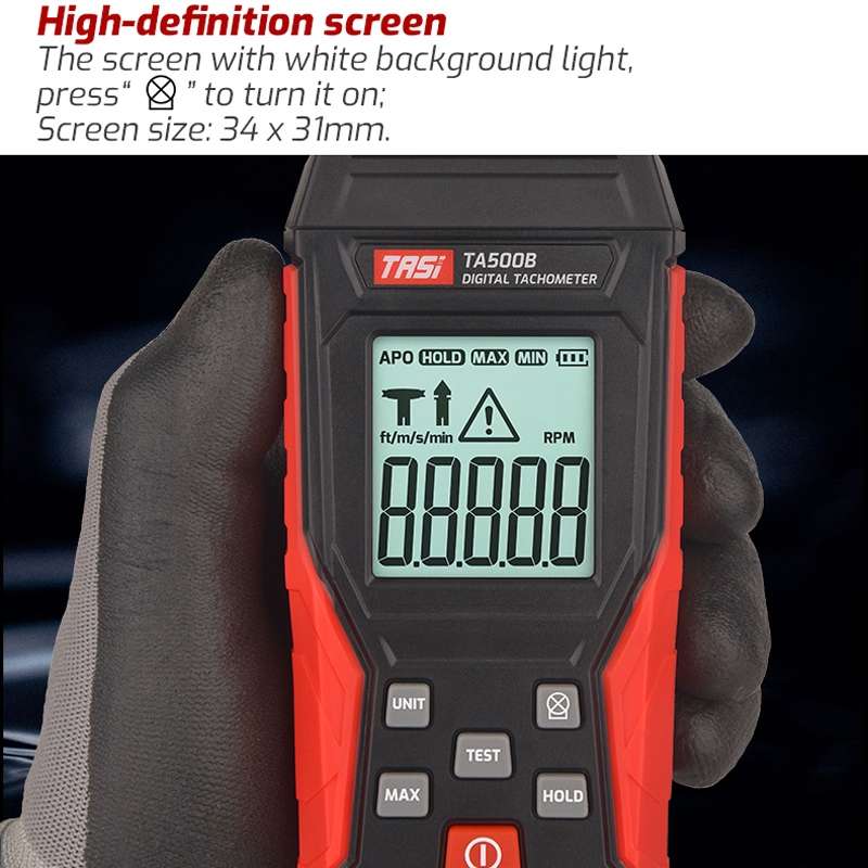 TASI TA500A Optical Measurement Laser Tachometer Digital Display Measuring Speed Meter