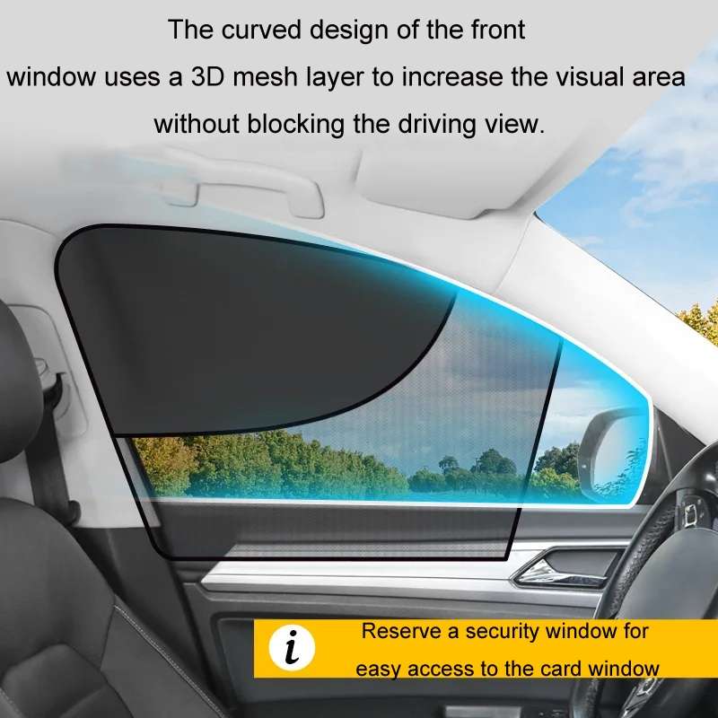 Car Magnetic Summer Sun Protection Insulating Privacy Curtain, Specification: Main Driver Arc