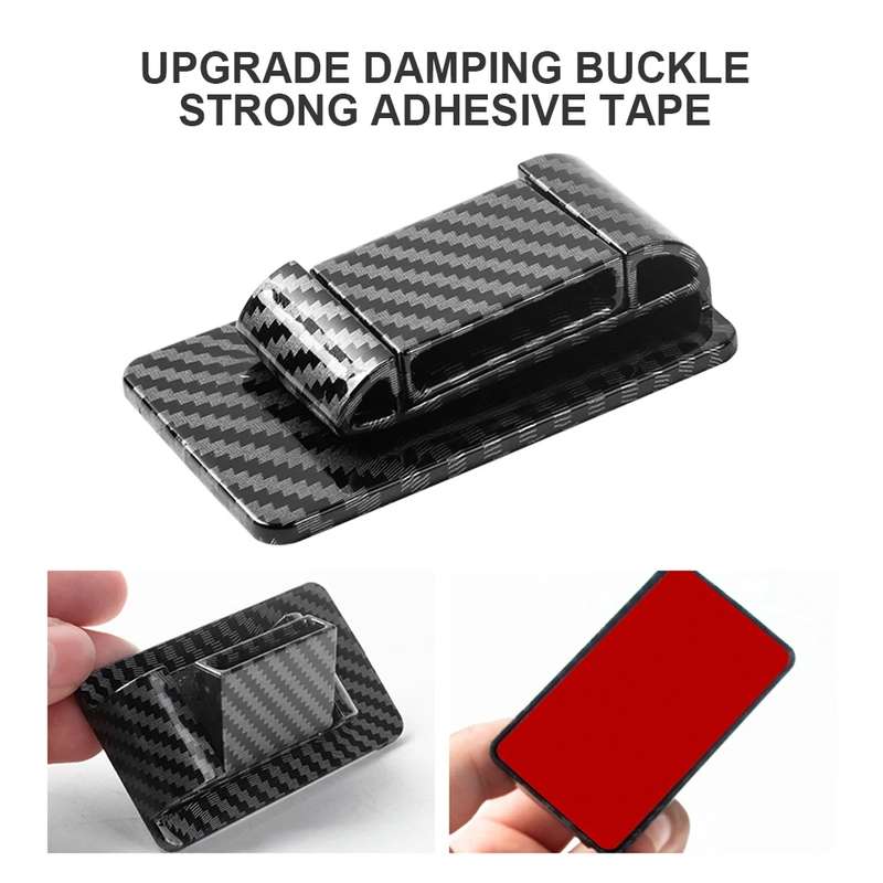 Car Seat Belt Holder Anti-collision Elastic Buckle Limiter(Matt Black)