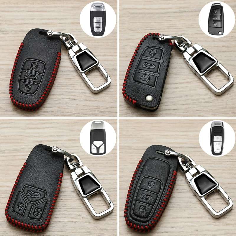 For Audi D Car Folding Key Cover Multifunctional Keychain Anti-lost Number Plate