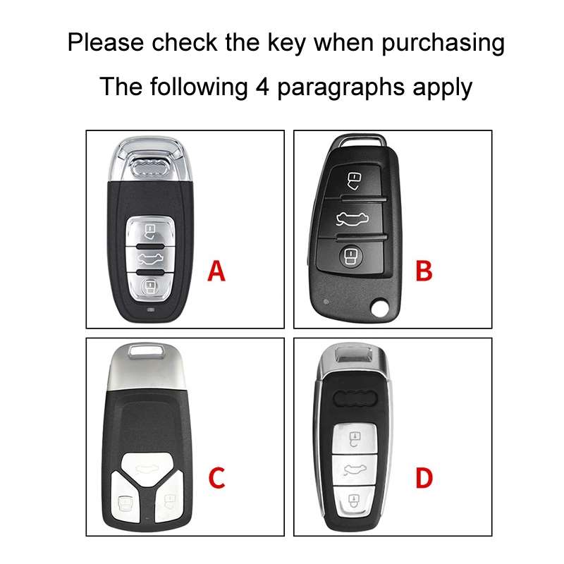 For Audi D Car Folding Key Cover Multifunctional Keychain Anti-lost Number Plate