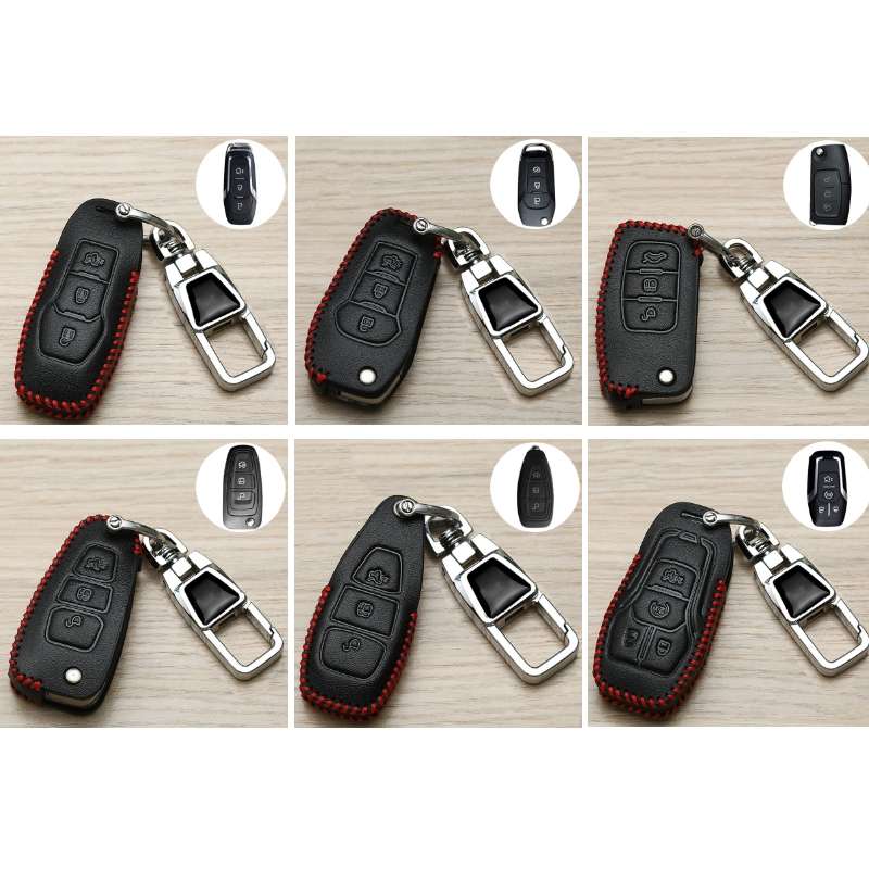 For Ford Car Key Cover Keychain Anti-lost Number Plate, Style: F