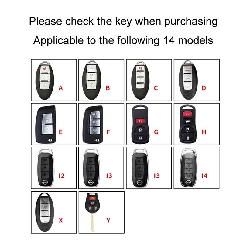 For Nissan Car Key Cover Keychain Anti-lost Number Plate, Style: E