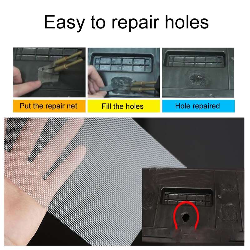 5 x 15cm 2pcs Plastic Repair Mesh Car Bumper Crack Fixing Mesh