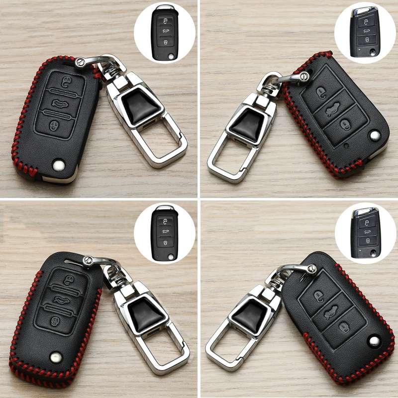 For Volkswagen Jetta Car Key Cover Multifunctional Keychain Anti-lost Number Plate(A)