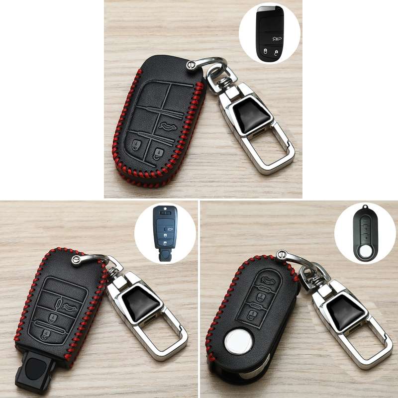 For Fiat Car Key Cover Multifunctional Keychain Anti-Lost Number Plate(B)