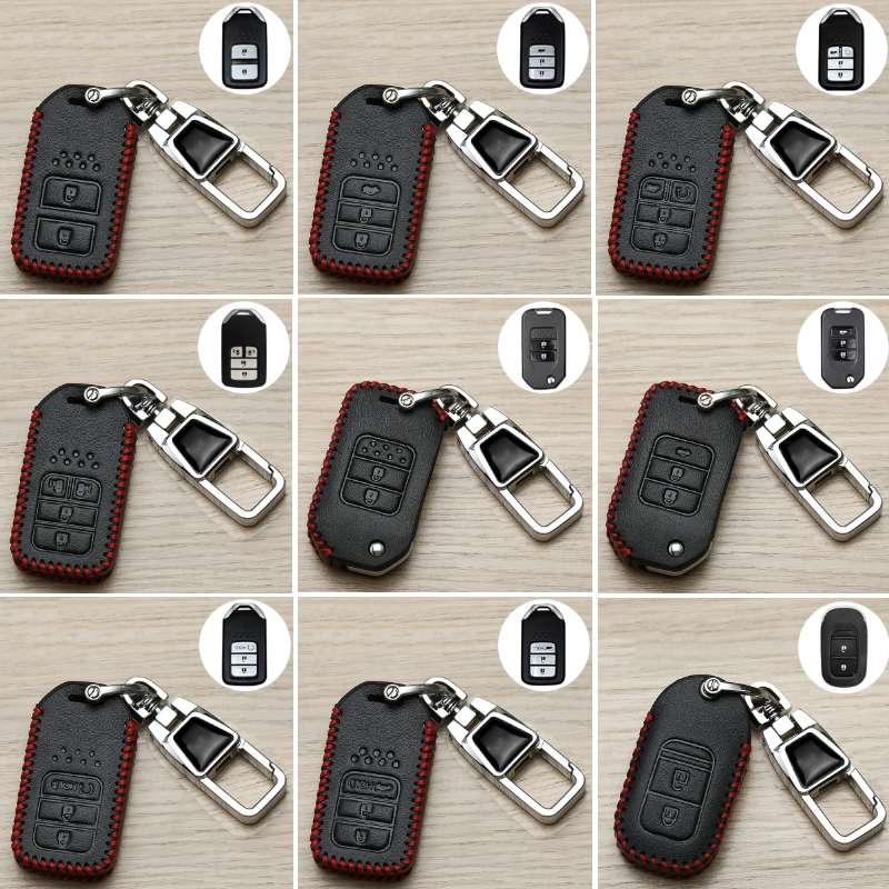 For Honda Car Key Cover Multifunctional Keychain Anti-lost Number Plate, Style: A