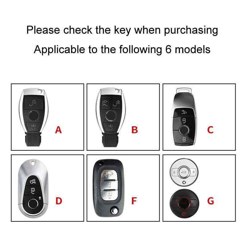 For Mercedes-Benz Car Key Cover Multifunctional Keychain Anti-lost Number Plate, Style: C