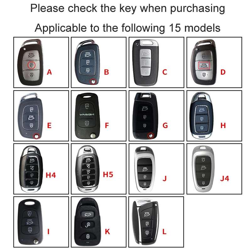 For Hyundai Car Key Cover Multifunctional Keychains Anti-lost Number Plates, Style: B