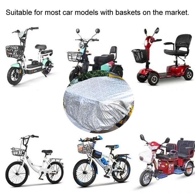 Battery Car Front Basket Rain Cover Bicycle Basket Waterproof Bag Universal, Size: Large