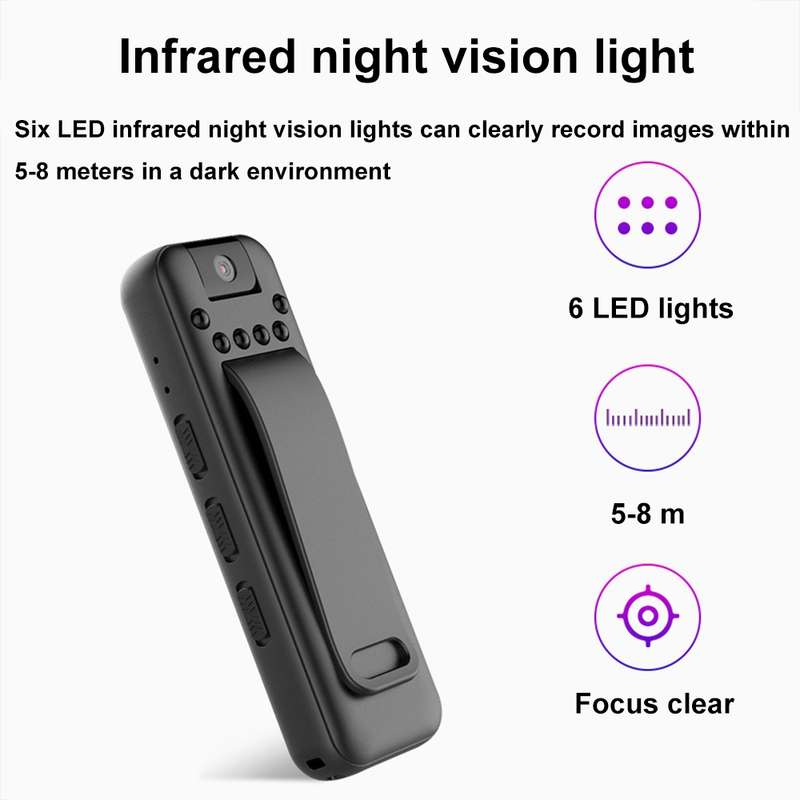 Mrobo D3 1080P Rotating Camera HD Infrared Night Recording Pen, Size: 128GB(Black)
