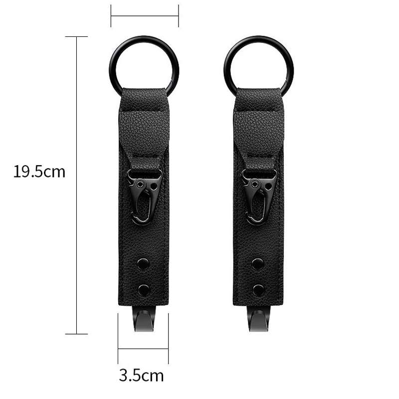 Car Seat Back Multifunctional Storage Metal Hook(Beige)