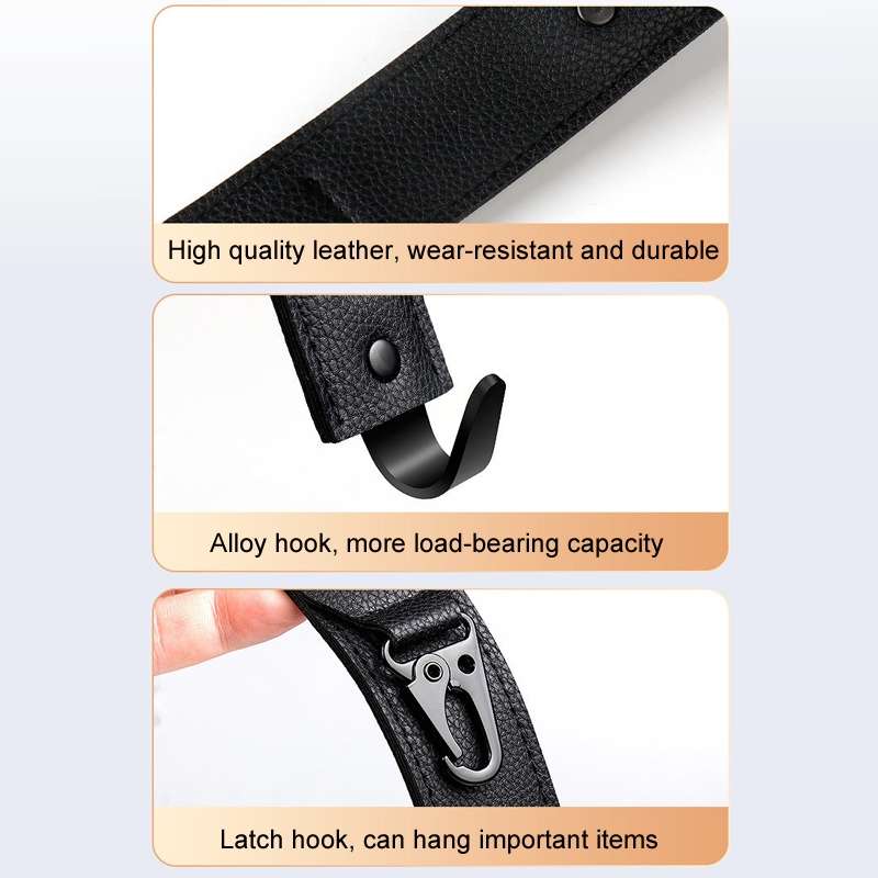 Car Seat Back Multifunctional Storage Metal Hook(Beige)