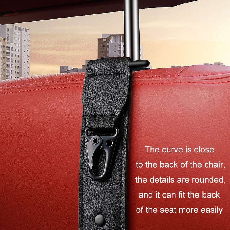 Car Seat Back Multifunctional Storage Metal Hook(Beige)