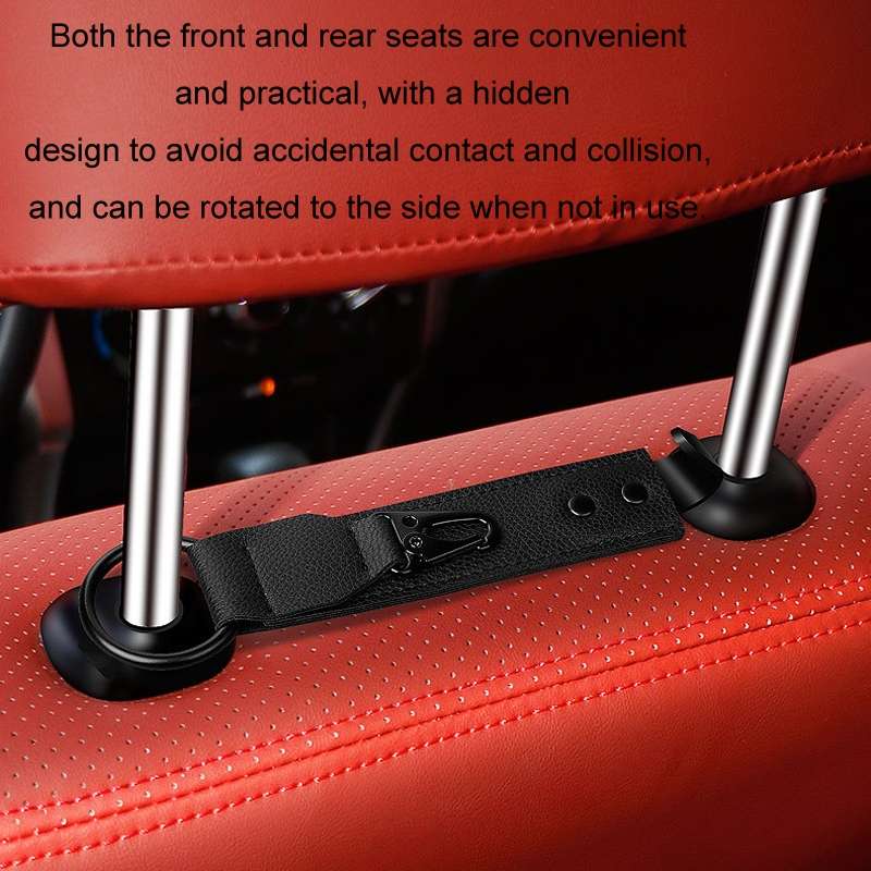 Car Seat Back Multifunctional Storage Metal Hook(Beige)