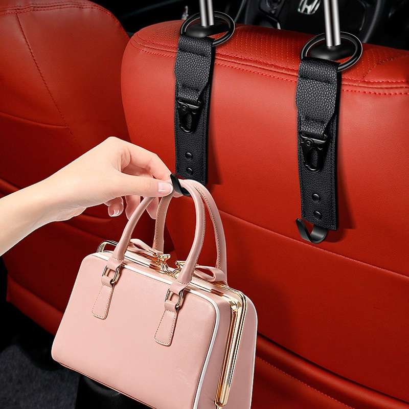 Car Seat Back Multifunctional Storage Metal Hook(Beige)