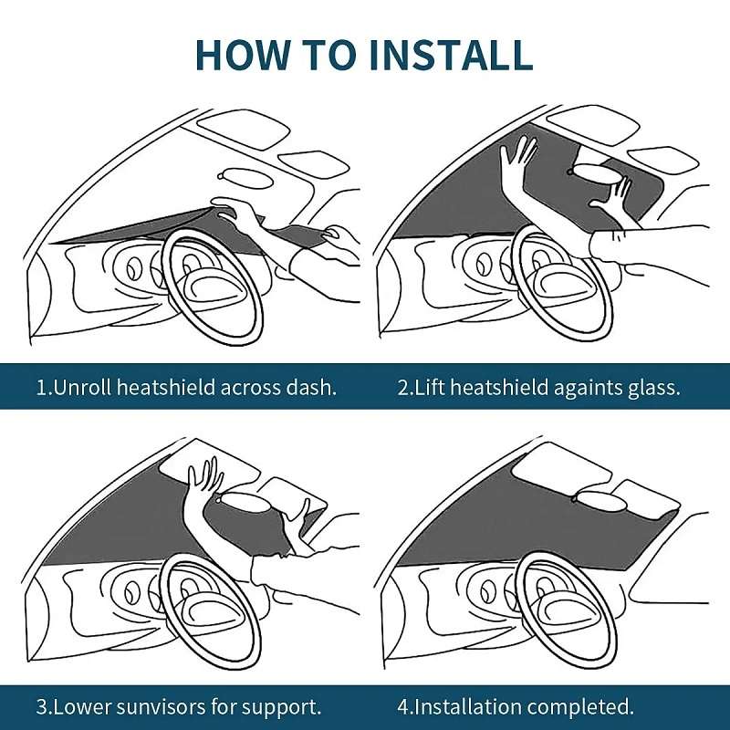70x138cm Printed Car Sun Protection Heat Insulation Sunshade(Cat)