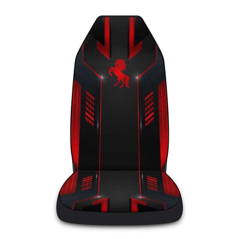 Car Universal Printed Seat Protector Automobile Decoration Supplies(Black And Red)