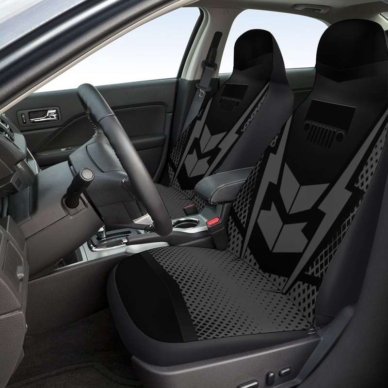 Car Universal Printed Seat Protector Automobile Decoration Supplies(Black)