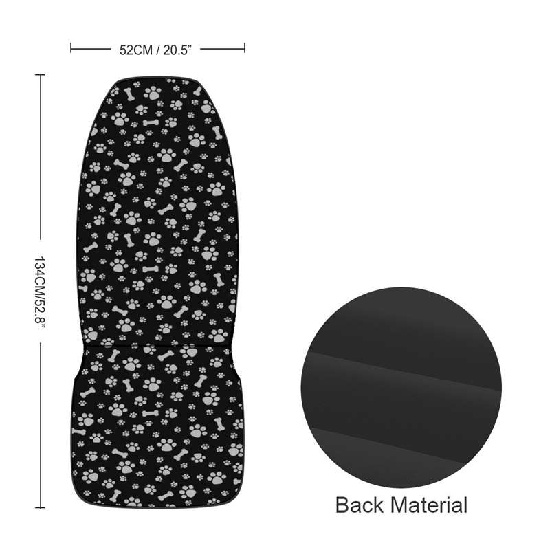 Car Universal Printed Seat Protector Automobile Decoration Supplies, Style: Footprint And Bone