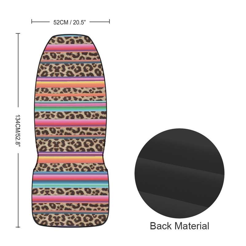 Car Universal Printed Seat Protector Automobile Decoration Supplies, Style: Colorful Leopard Pattern