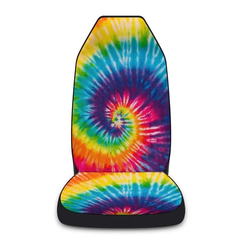 Car Universal Printed Seat Protector Automobile Decoration Supplies, Style: Coloful Swirls