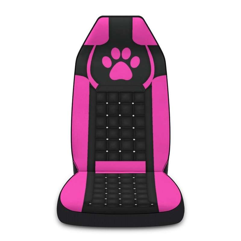 Car Universal Printed Seat Protector Automobile Decoration Supplies, Style: Pink Footprints