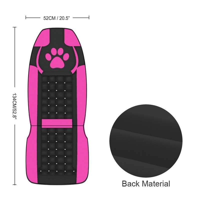 Car Universal Printed Seat Protector Automobile Decoration Supplies, Style: Pink Footprints