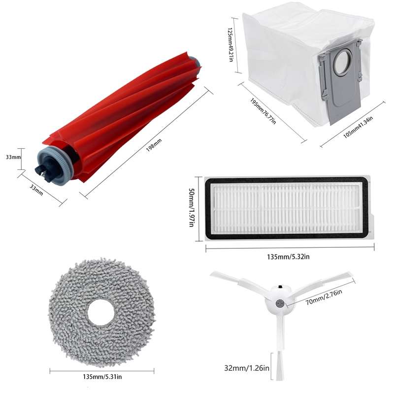 Main Brush Cover Black For Roborock Qrevo Pro / Qrevo MaxV Vacuum Robot Accessories