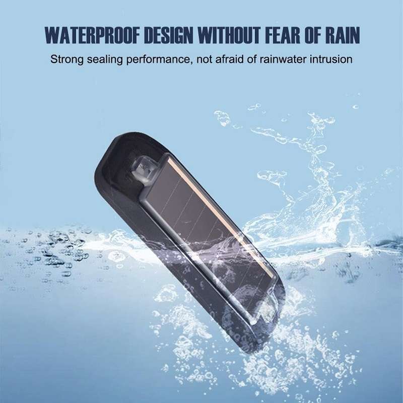 Solar Warning Light Anti-rear Collision LED Flashing Light(Symphony Vibration Sensor+Orange)
