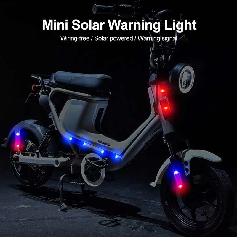 Solar Warning Light Anti-rear Collision LED Flashing Light(Symphony Vibration Sensor+Orange)
