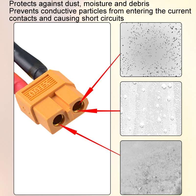 10pcs /Pack XT60 Lithium Battery Plug Protective Cover Plug Dustproof Anti-oxidation Insulation Cove