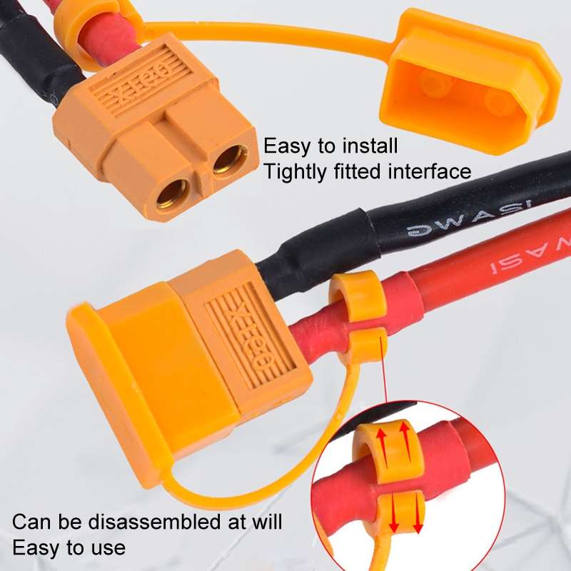 10pcs /Pack XT60 Lithium Battery Plug Protective Cover Plug Dustproof Anti-oxidation Insulation Cove