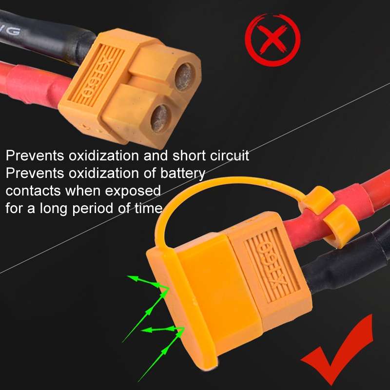 10pcs /Pack XT60 Lithium Battery Plug Protective Cover Plug Dustproof Anti-oxidation Insulation Cove
