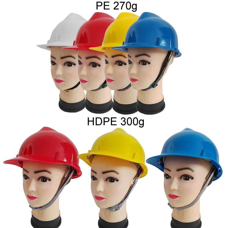 LINDUN 300g HDPE Safety Helmet Site Mining Construction Helmet Protective Hat(Color Random)