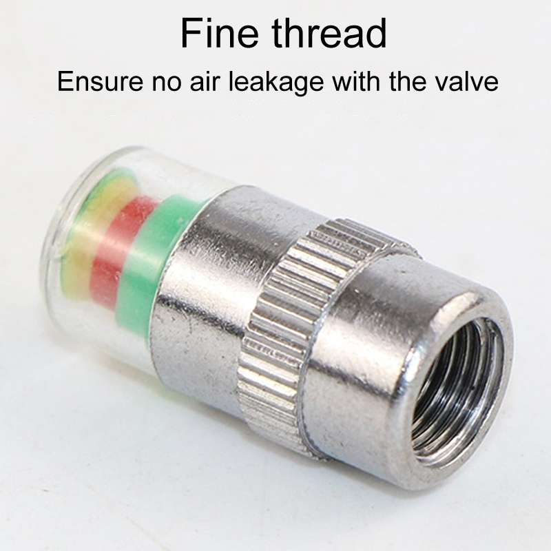 4pcs /Set Vehicle Tire Valve Caps High Precision Tire Pressure Monitoring Warning Cap, Model: Plasti