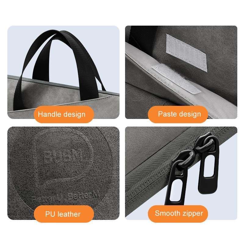 BUBM Portable Computer Bag Notebook Business Travel Bag, Size: 14 inch(Pink)