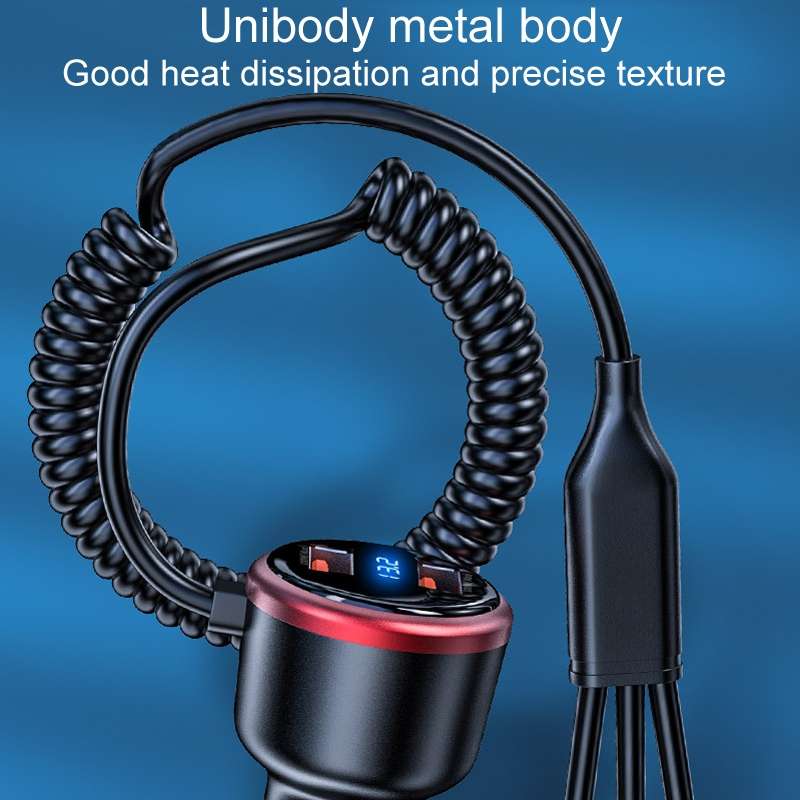 Vehicle Mini Fast Charging Charger Car One To Three Cigarette Lighter, Model: Extreme Version
