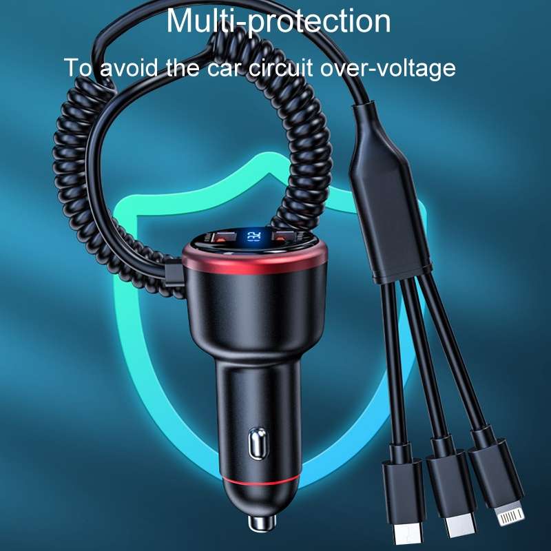 Vehicle Mini Fast Charging Charger Car One To Three Cigarette Lighter, Model: Extreme Version