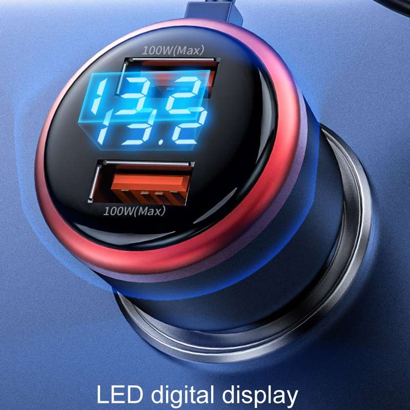 Vehicle Mini Fast Charging Charger Car One To Three Cigarette Lighter, Model: Extreme Version