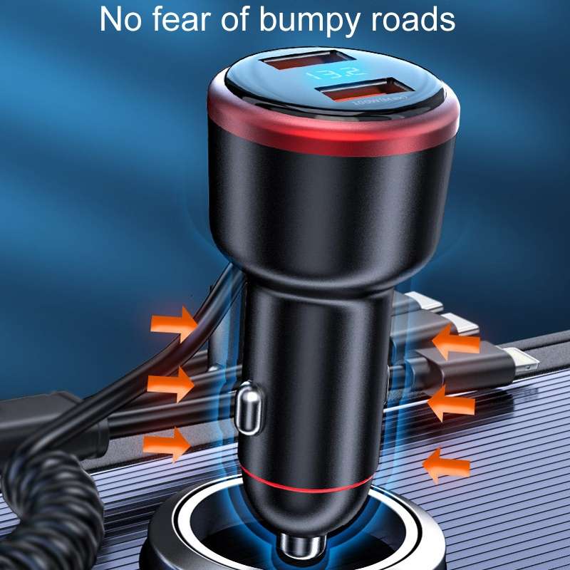 Vehicle Mini Fast Charging Charger Car One To Three Cigarette Lighter, Model: Extreme Version