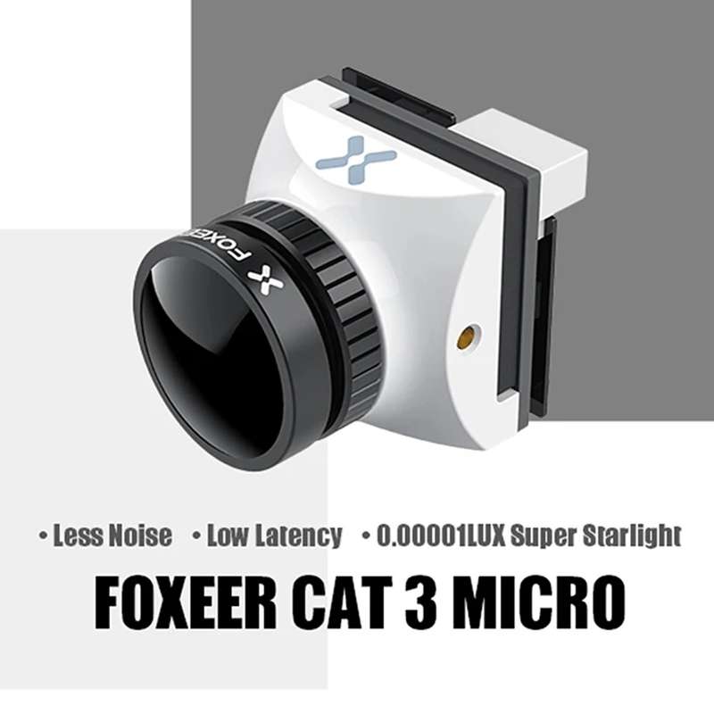 Foxeer Cat 3 Micro Black FPV Night Camera 1200TVL Starlight 0.00001Lux Camera For RC FPV Racing Dron