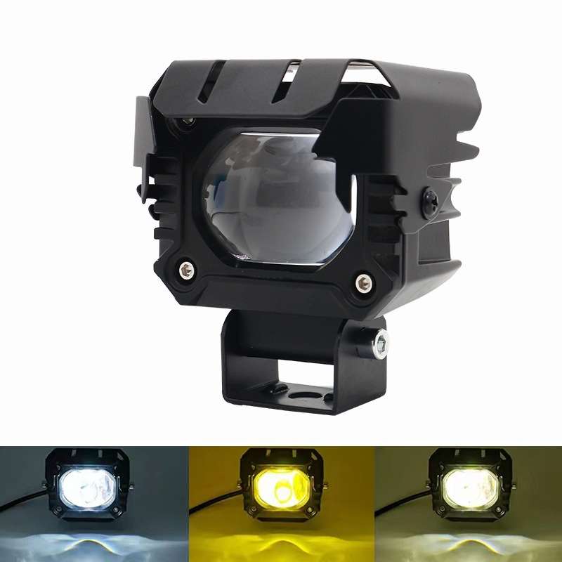 Motorcycle Strong Light With Lens Spotlight Electrical Bike Conversion Spotlight Paving Light(White