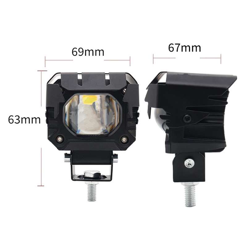 Motorcycle Strong Light With Lens Spotlight Electrical Bike Conversion Spotlight Paving Light(White